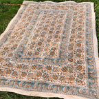 Blockdruck Tuch Paisley & Blumen