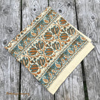 Blockdruck Tuch Paisley & Blumen