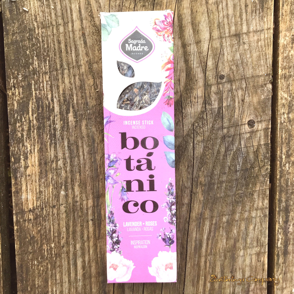 Lavendel Rose Räucherstäbchen von Sagrada Madre, aus der Serie Botanico, Verpackung