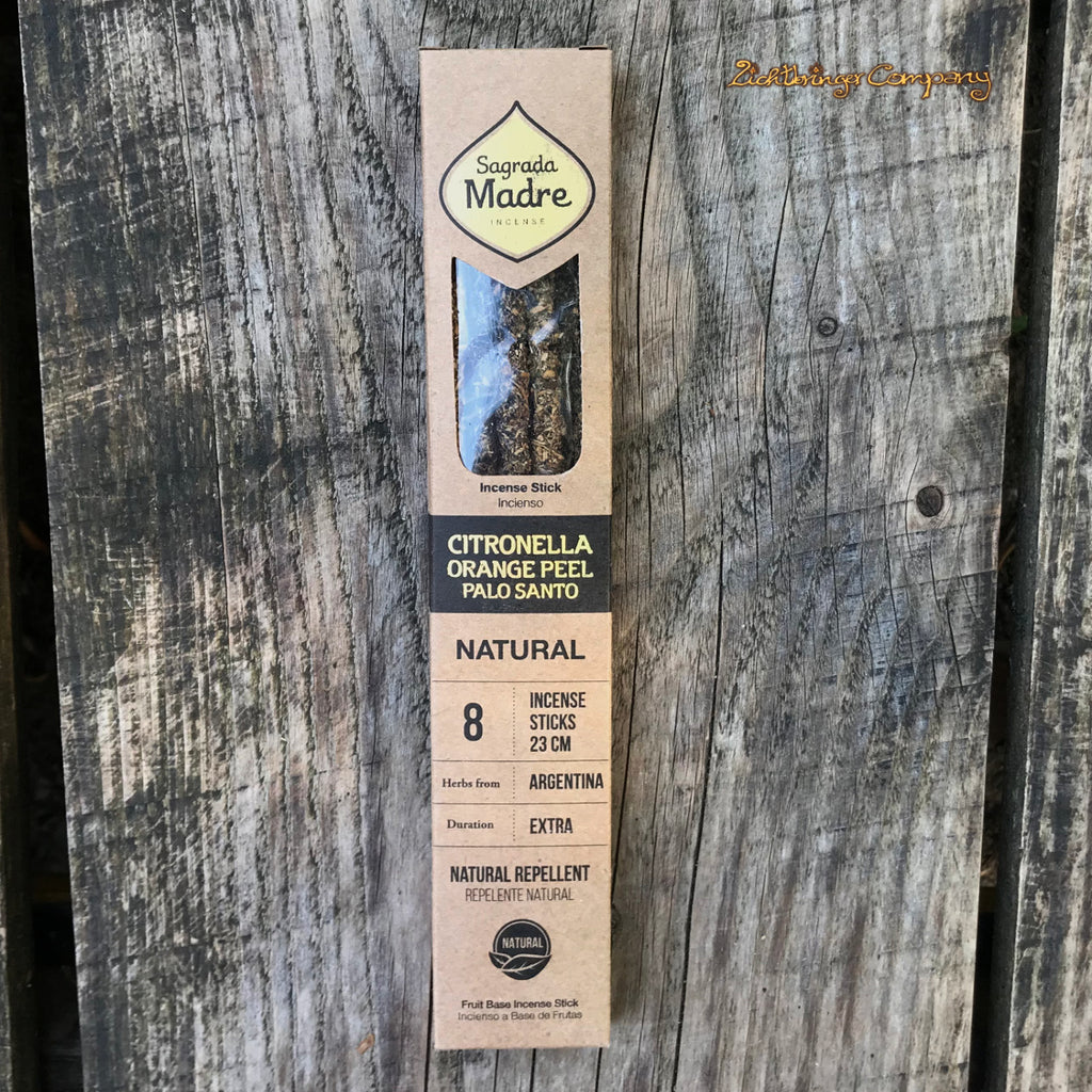 Citronella Orange Palo Santo Räucherstäbchen - zitronig-frisch & würzig – Sagrada Madre